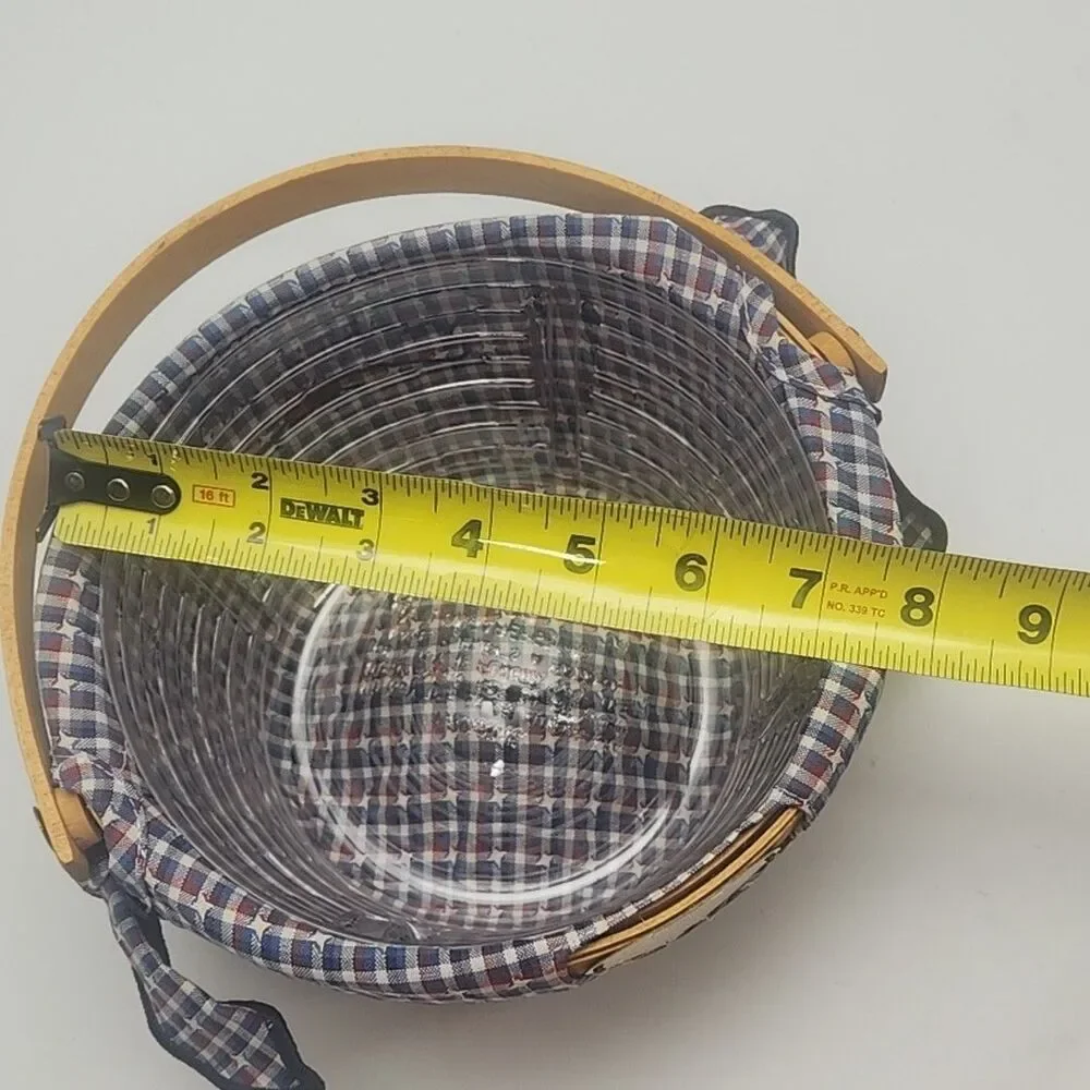 Longaberger Basket Woven Memories Tour Homestead 2002 Plaid Liner Protector Set